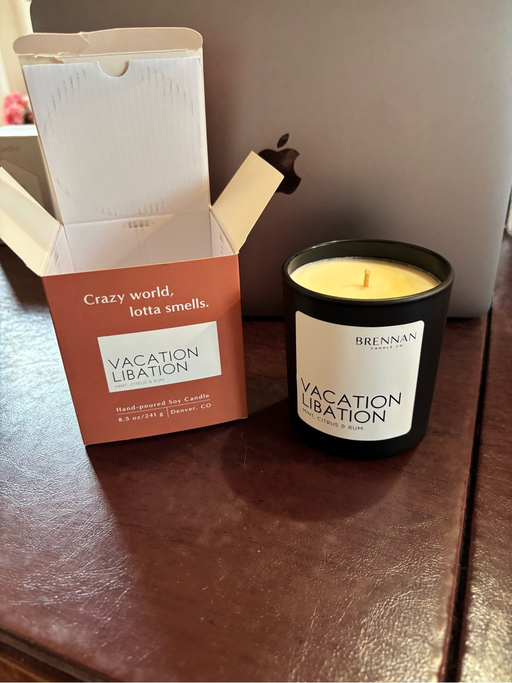 Brennan Candle Co. Vacation Libation Mint Citrus Rum Soy Candle